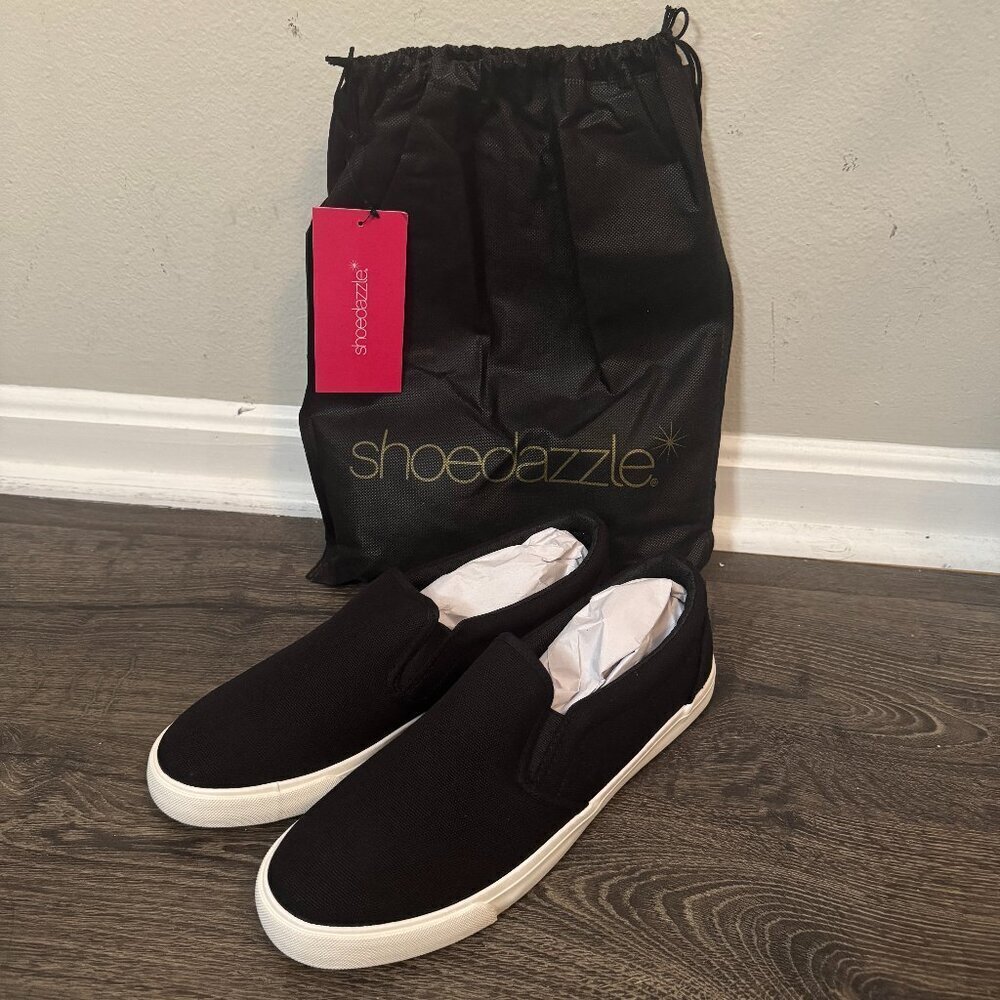 Shoe Dazzle | NWT Lexy Slip-On Sneakers Black Size 12 - Picture 2 of 7